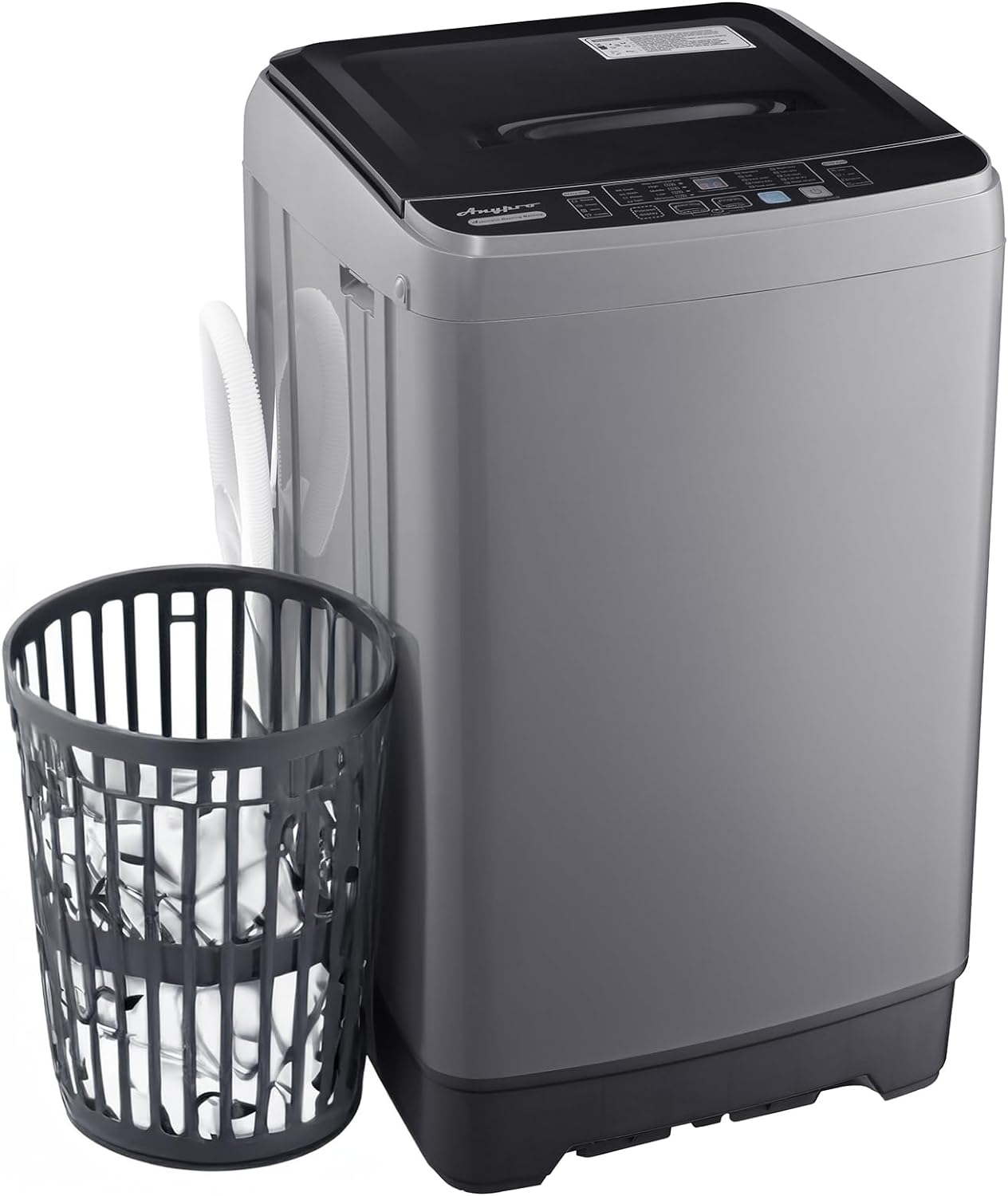 Small Portable Washing Machine 13LBS Portable Washer Machine with Drain Dump, 10 Programs/8 Water Levels/LED Display Full Automatic Mini Laundry Machine, Lavadora Portatil for Apartment RV Dorm