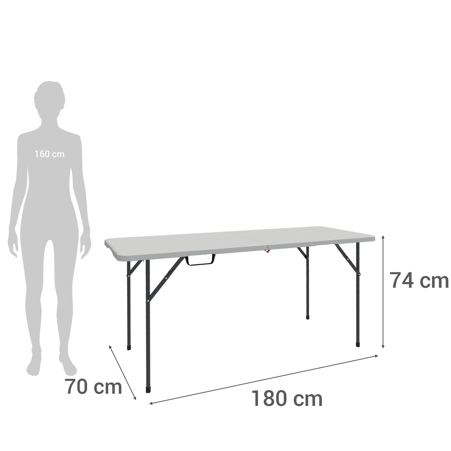 Mesa Plegable Maleta 180 cm