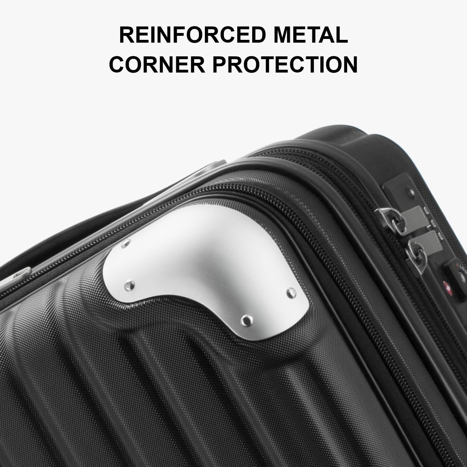 LEVEL8 Grace Maletas de Viaje, 20" Equipaje Expandible, Maletas de Mano con Bolsillo Frontal, con Ruedas Spinner y Cerradura Tsa, Gris