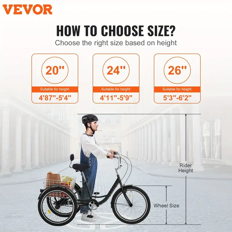   20 adult trike bicycle tricycles bike   wheel bike carbon steel details 5