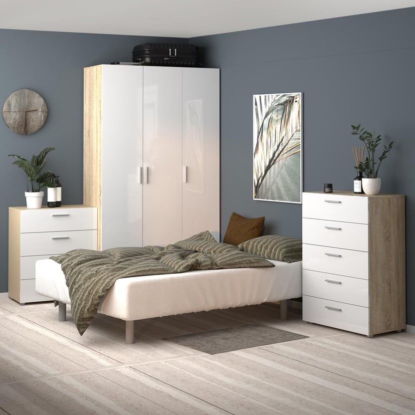 Cómoda 5 cajones blanco Pepe