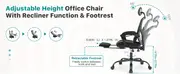 Silla de escritorio para computadora, silla ergonómica giratoria de trabajo con respaldo alto de malla, ruedas, brazos  s para el hogar, dormitorio, estudio,   soporte lumbar. detalles 1