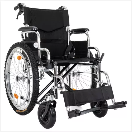 Silla De Ruedas Todo Terreno Extra Resistente Frenos De Lujo