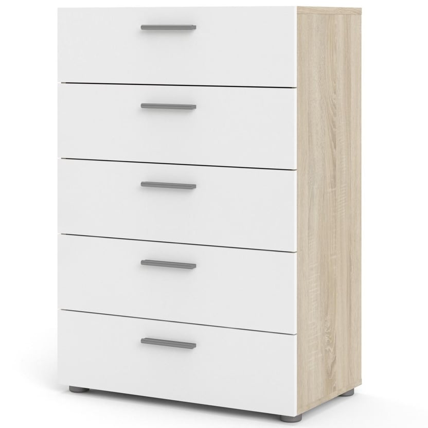 Cómoda 5 cajones blanco Pepe