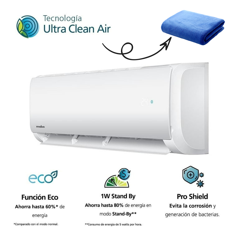 Aire Acondicionado Mabe Tradicional 12,000 BTU sólo frío 115V