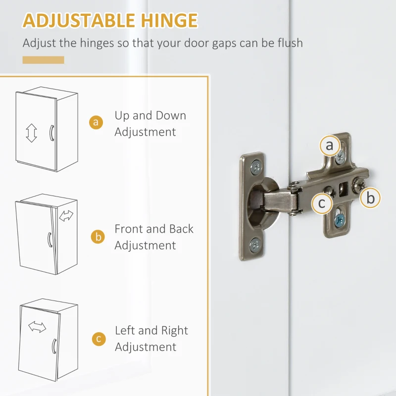 Armario con puertas y cajones, estantería ajustable.