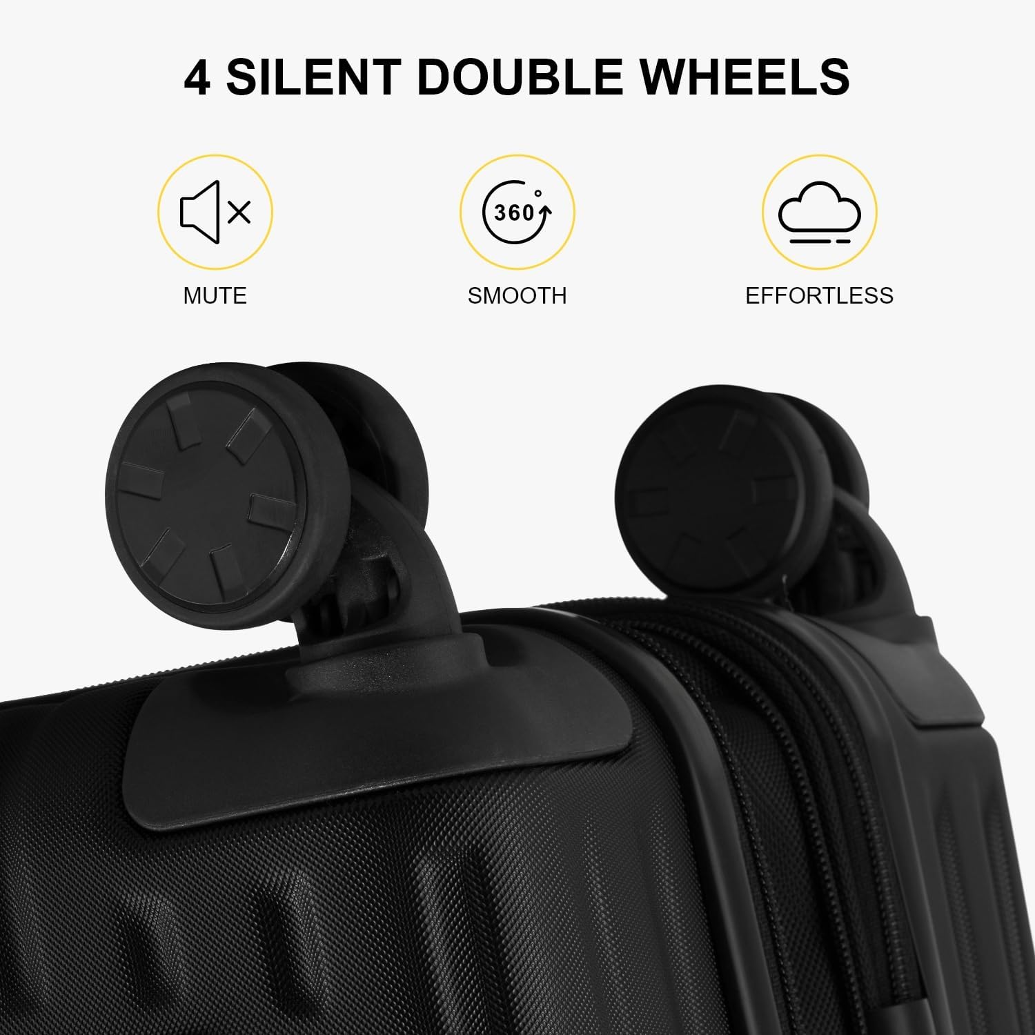 LEVEL8 Grace Maletas de Viaje, 20" Equipaje Expandible, Maletas de Mano con Bolsillo Frontal, con Ruedas Spinner y Cerradura Tsa, Gris