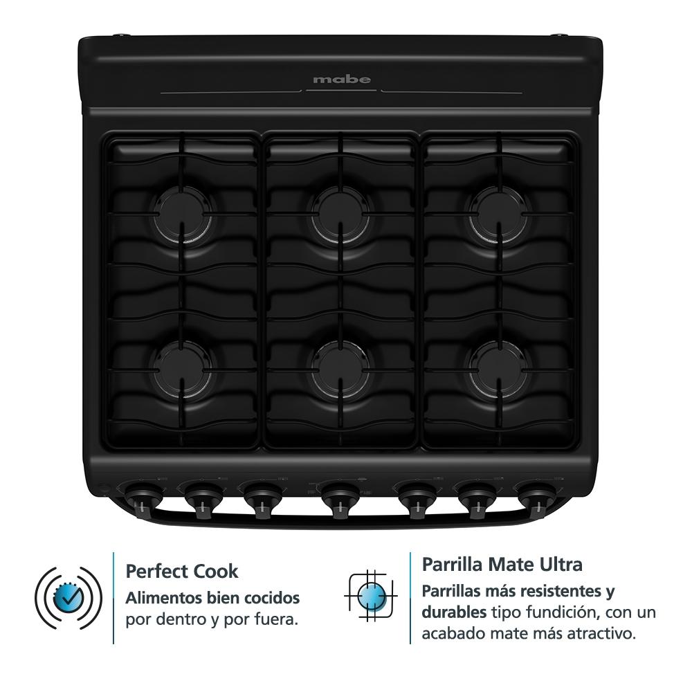 Combo Mabe Estufa 30 pulgadas con Microondas 0.9 Pies EM7630BHMM09N Negro