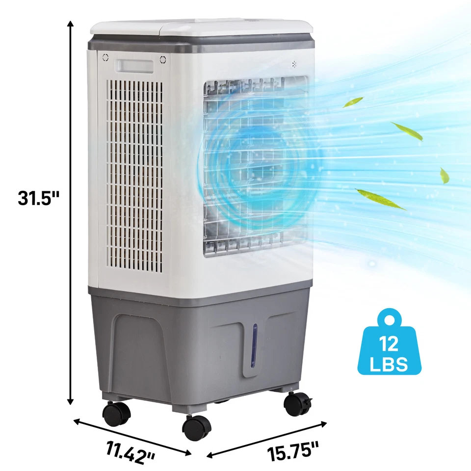 Aire acondicionado portátil 20L 3 en 1, enfriador de aire evaporativo/humidificador/refrigeración