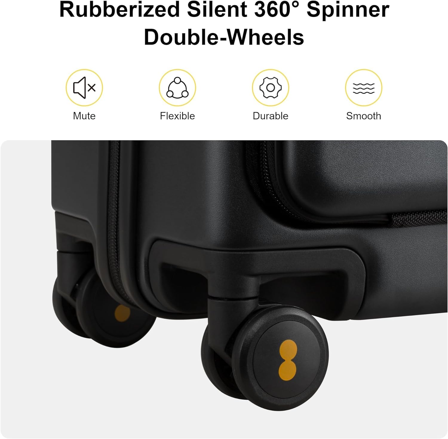 LEVEL8 Grace Maletas de Viaje, 20" Equipaje Expandible, Maletas de Mano con Bolsillo Frontal, con Ruedas Spinner y Cerradura Tsa, Gris