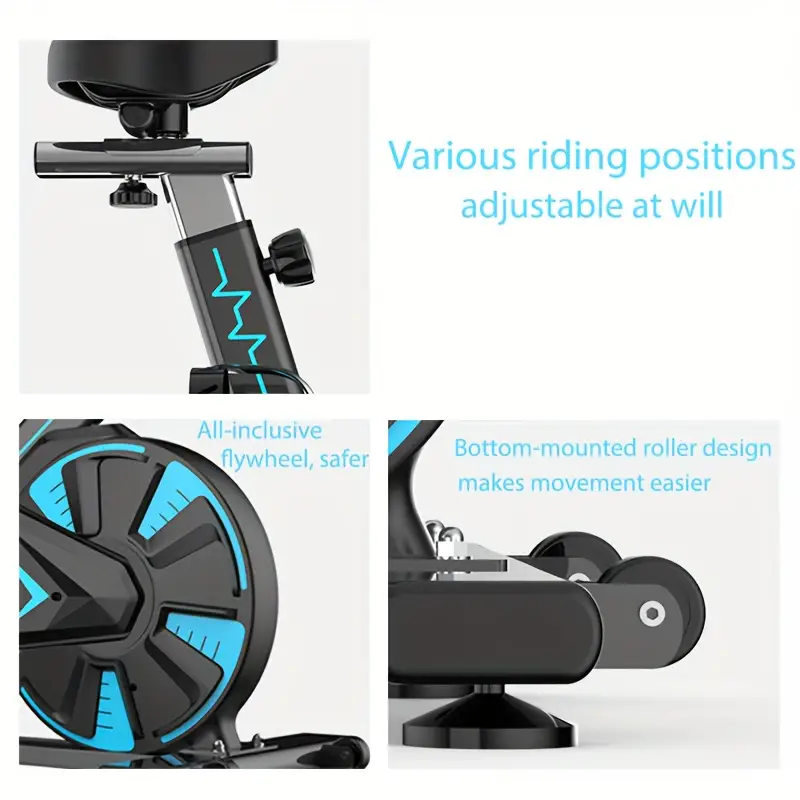 1pc Bicicleta Dinámica para el Hogar, Coche de Fitness,   para Deportes Aeróbicos, Entrenamiento Corporal, Sin Batería detalles 1