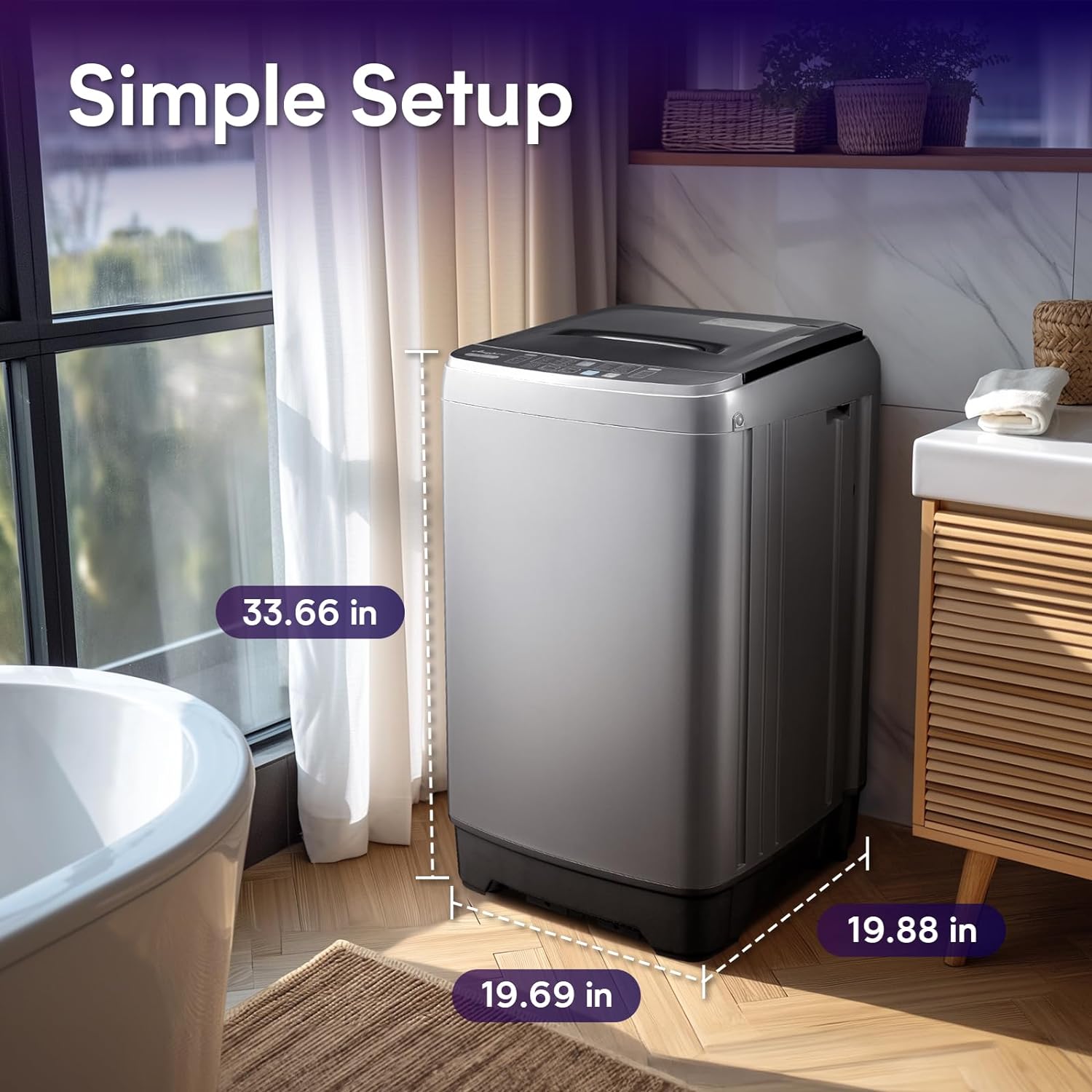 Small Portable Washing Machine 13LBS Portable Washer Machine with Drain Dump, 10 Programs/8 Water Levels/LED Display Full Automatic Mini Laundry Machine, Lavadora Portatil for Apartment RV Dorm