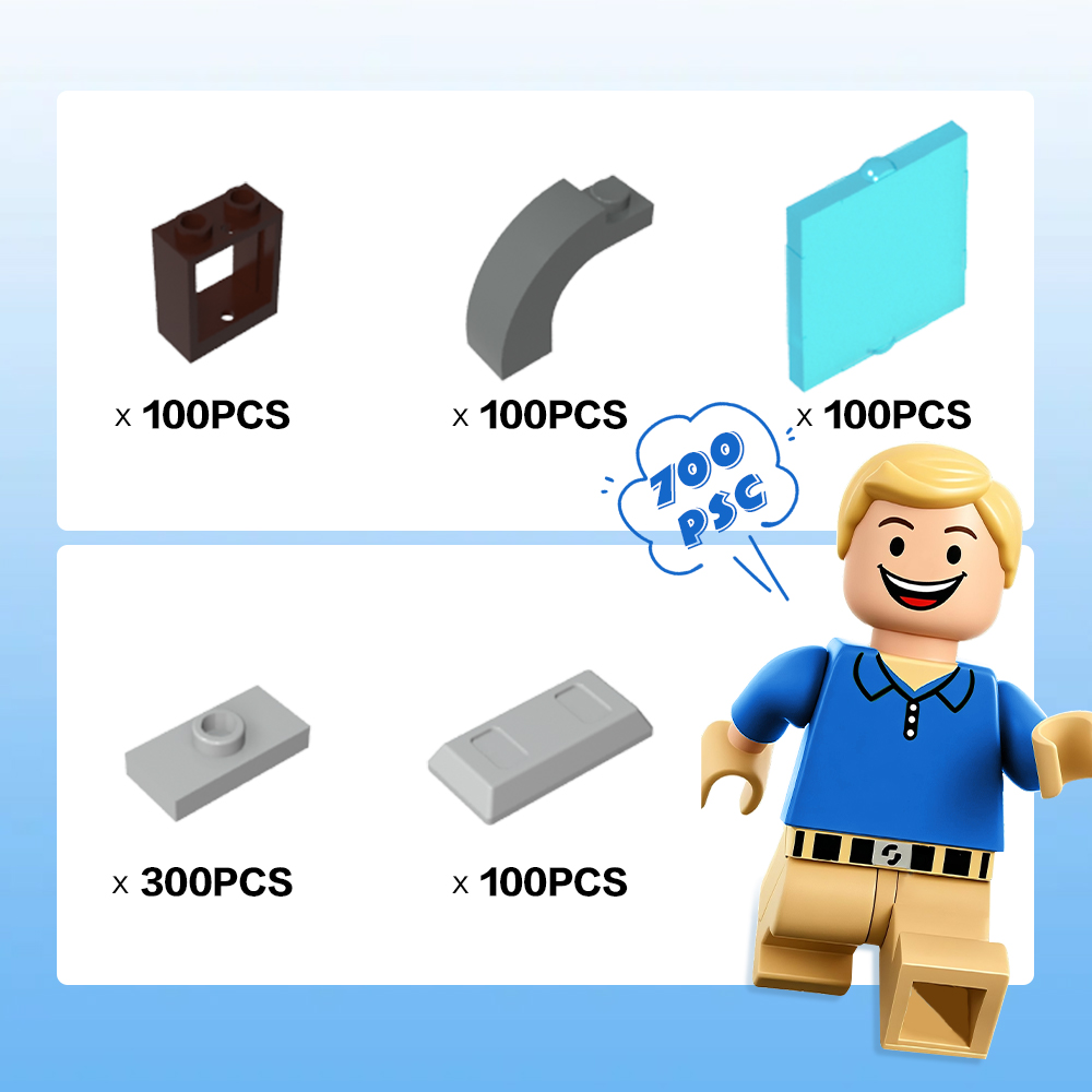 Modernes Städtebaupaket x700PCS #15573,#60601,#99563,#60592,#6005