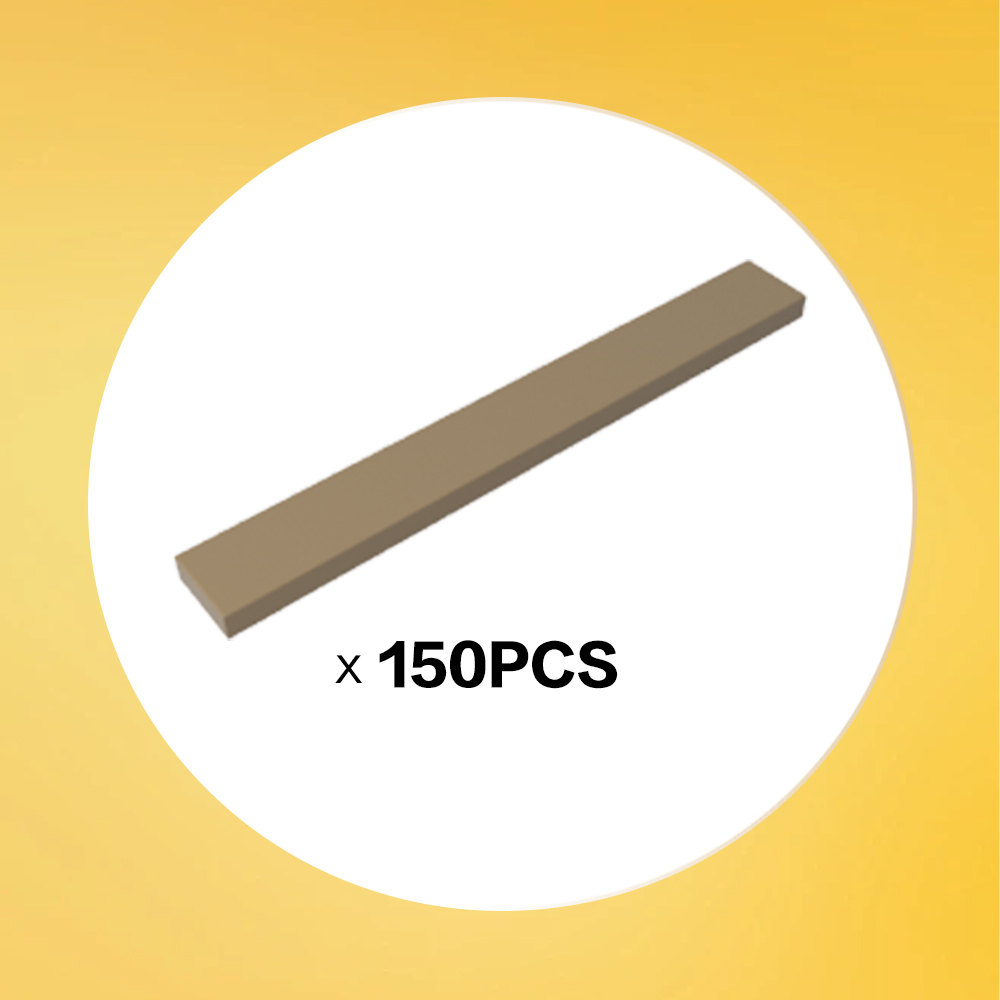 Fliese 1 x 8 mit Nut x 150 STK