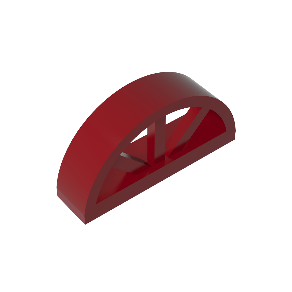 Fenster 1 x 4 x 1 2/3 mit abgerundeter Speichenspitze - MyGobricks