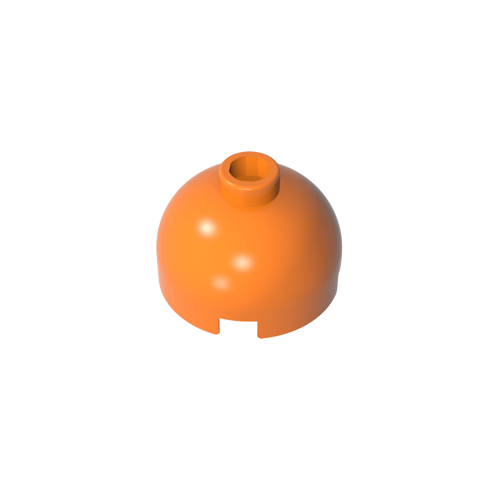 Runder Ziegelstein 2 x 2, Kuppeldach – Blockierter offener Bolzen ohne Achshalter unten – MyGobricks