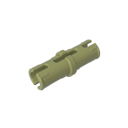 Technic-Stift mit Reibungsrippen in Längsrichtung ohne Mittelschlitze