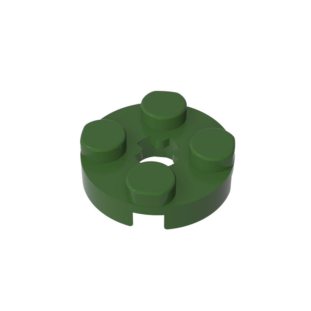 Platte rund 2 x 2 mit Achsloch Typ 1 (+ Öffnung) - MyGobricks