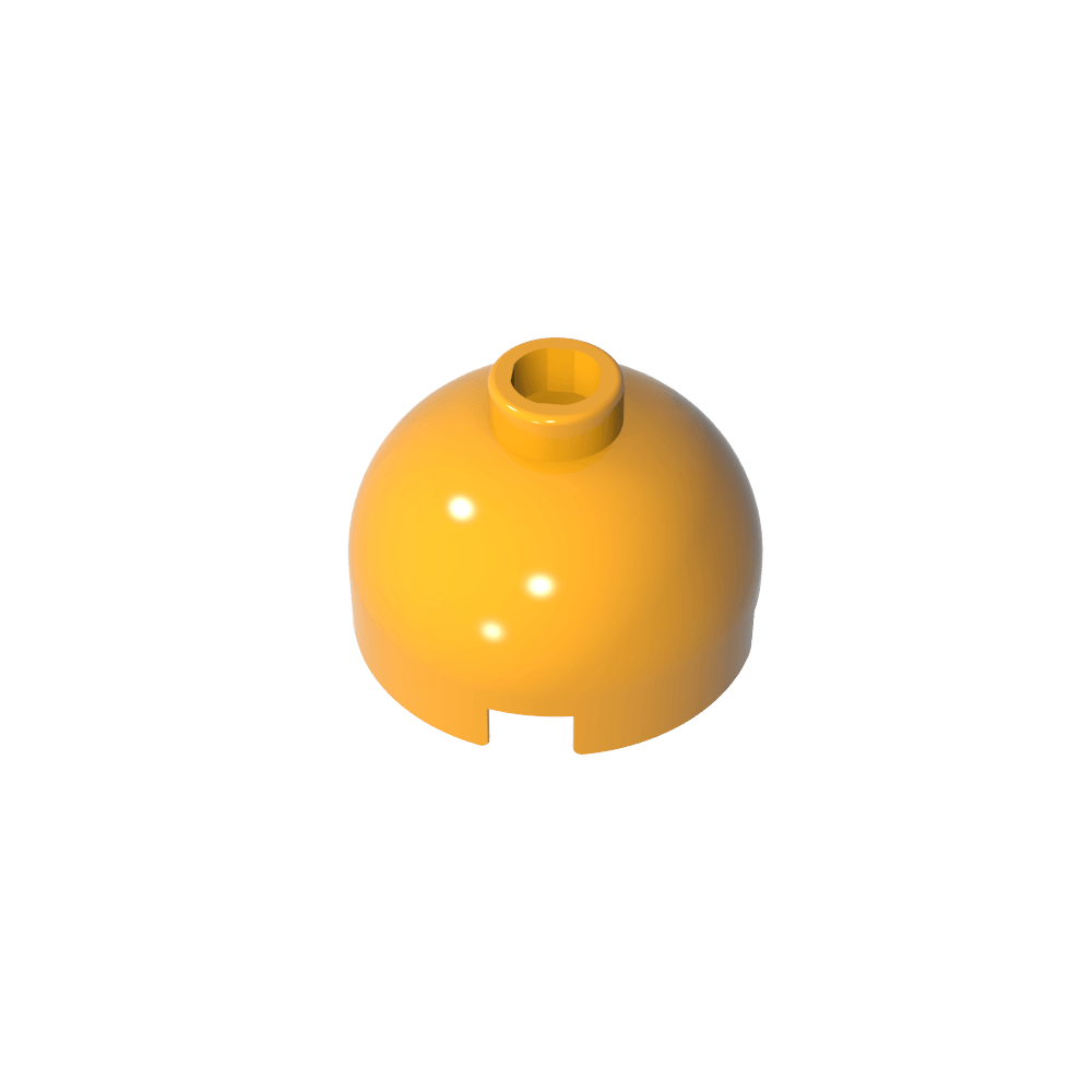 Runder Ziegelstein 2 x 2, Kuppeldach – Blockierter offener Bolzen ohne Achshalter unten – MyGobricks