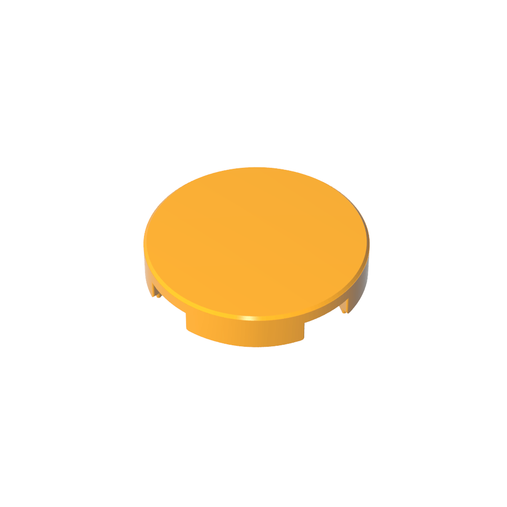 Runde Fliese 2 x 2 mit Bolzenhalter unten - MyGobricks