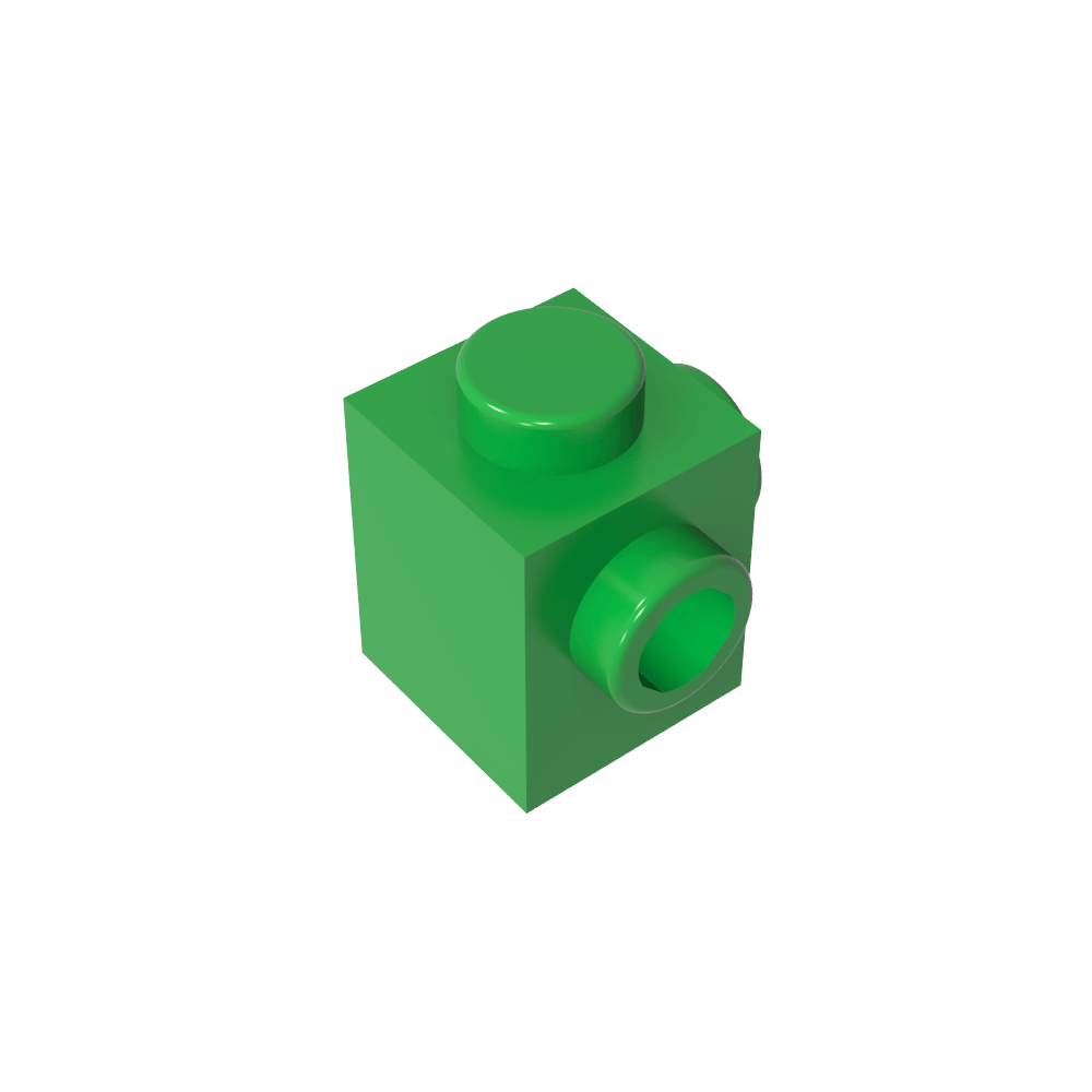 Spezialstein 1 x 1 mit Noppen auf 2 benachbarten Seiten - MyGobricks