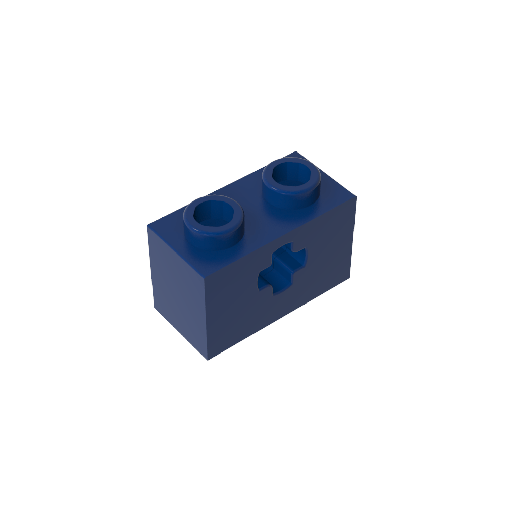Technic Stein 1 x 2 mit Achsloch Typ 1 [+ Öffnung] und unterem Stift - MyGobricks