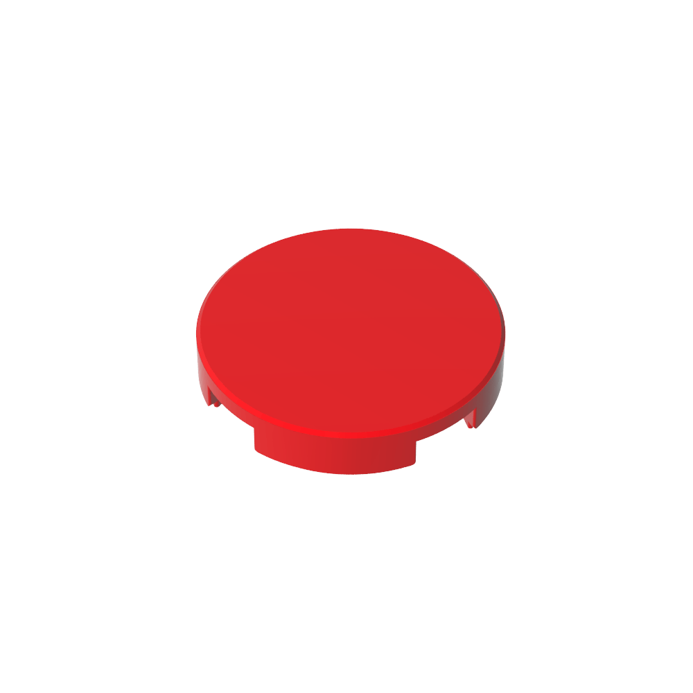 Runde Fliese 2 x 2 mit Bolzenhalter unten - MyGobricks