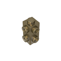 Stein 1 x 1 x 2 mit beidseitig erhabenen Spitzen