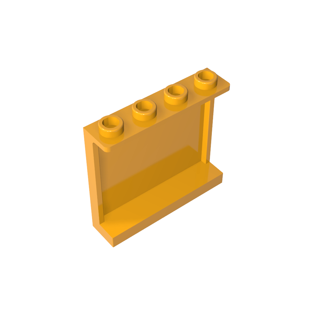 Panel 1 x 4 x 3 [Seitenstützen / Hohlbolzen]-MyGobricks