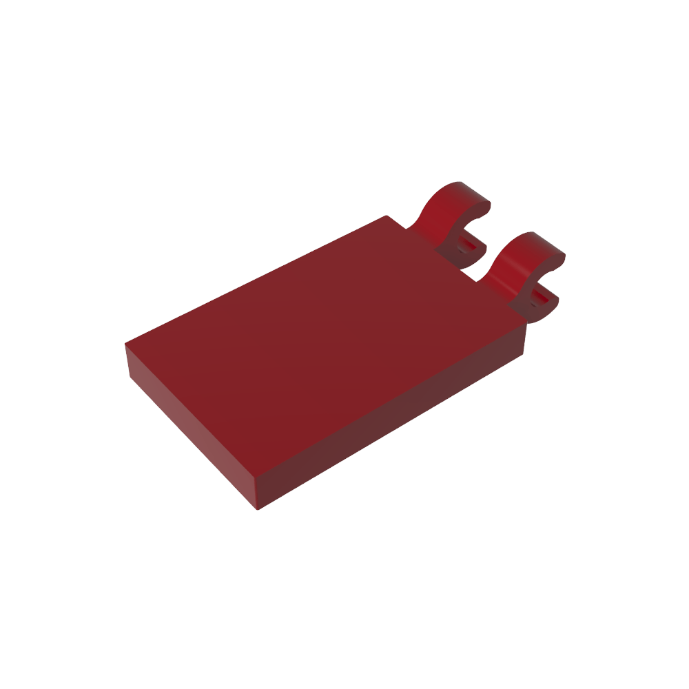 Fliese Spezial 2 x 3 mit 2 Clips [Abgewinkelte Clips]-MyGobricks