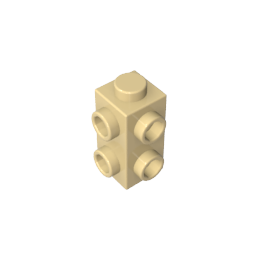 Stein 1 x 1 x 2 mit beidseitig erhabenen Spitzen