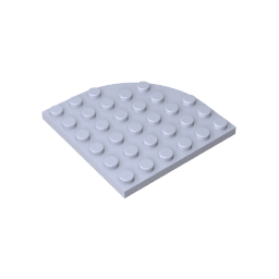 Platte runde Ecke 6 x 6