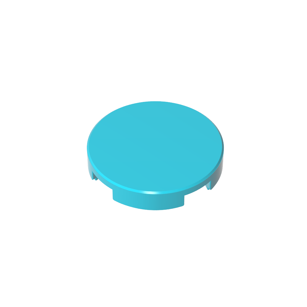 Runde Fliese 2 x 2 mit Bolzenhalter unten - MyGobricks