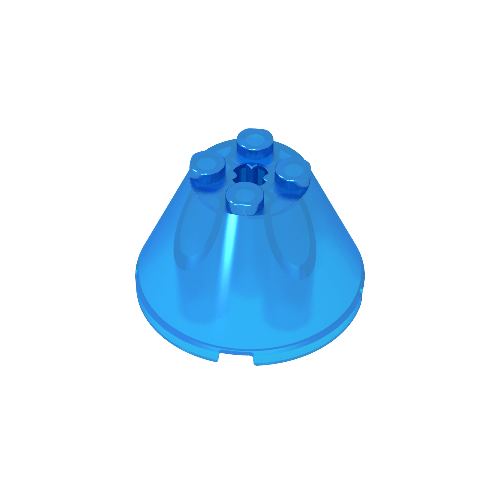 Kegel 4 x 4 x 2 mit Achsloch [einfach]-MyGobricks