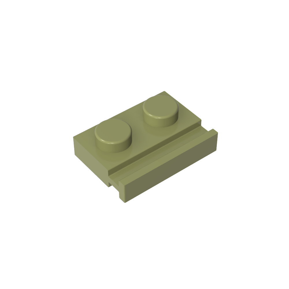 Platte Spezial 1 x 2 mit Türschiene-MyGobricks