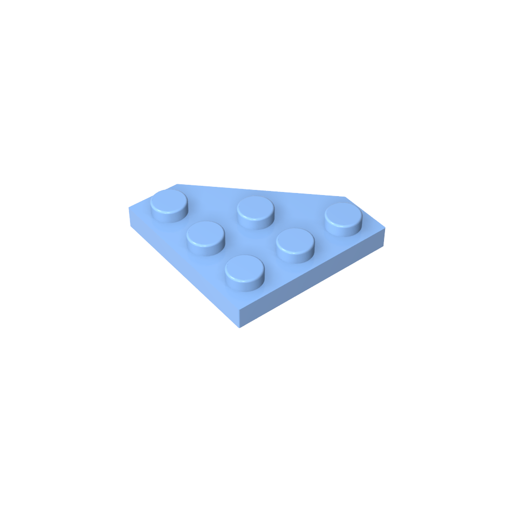Keilplatte 3 x 3 Ecke abgeschnitten-MyGobricks