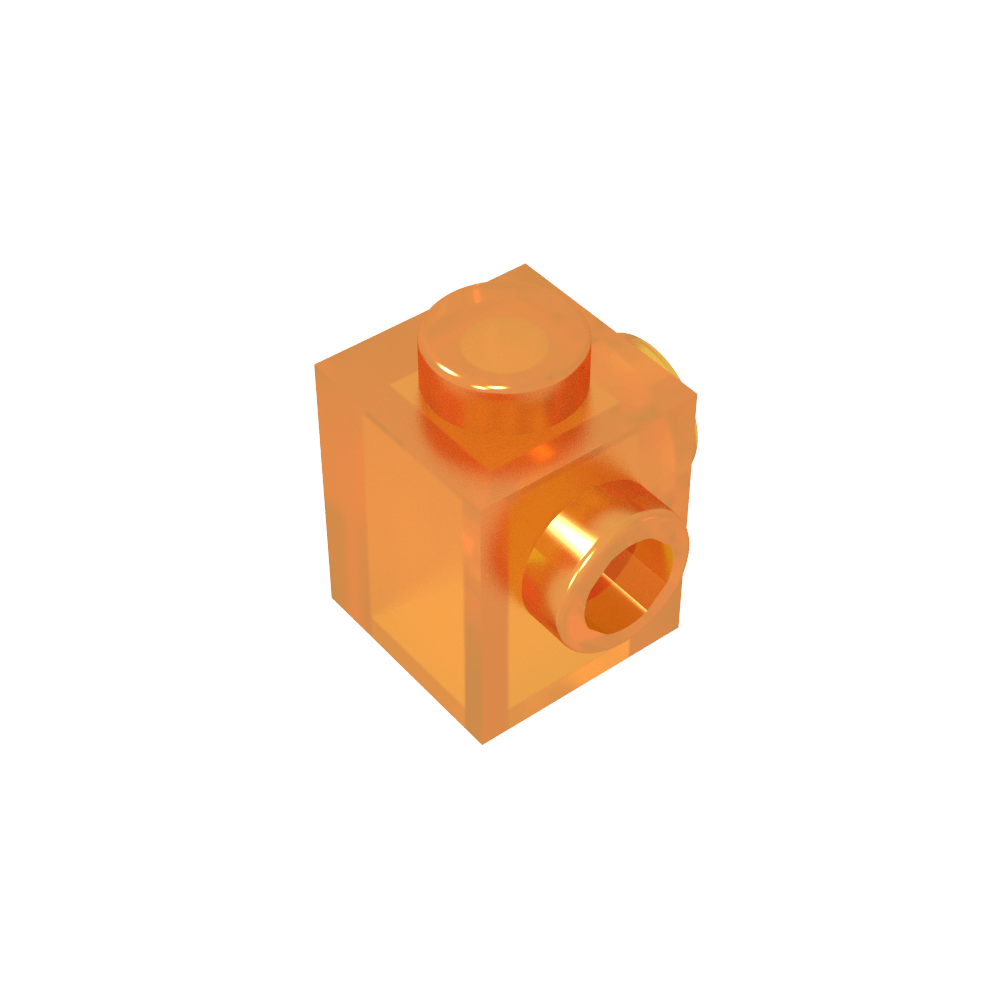 Spezialstein 1 x 1 mit Noppen auf 2 benachbarten Seiten - MyGobricks