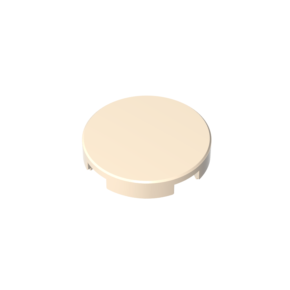 Runde Fliese 2 x 2 mit Bolzenhalter unten - MyGobricks