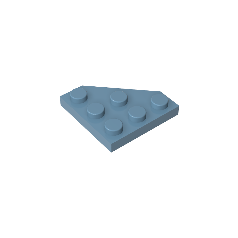 Keilplatte 3 x 3 Ecke abgeschnitten-MyGobricks