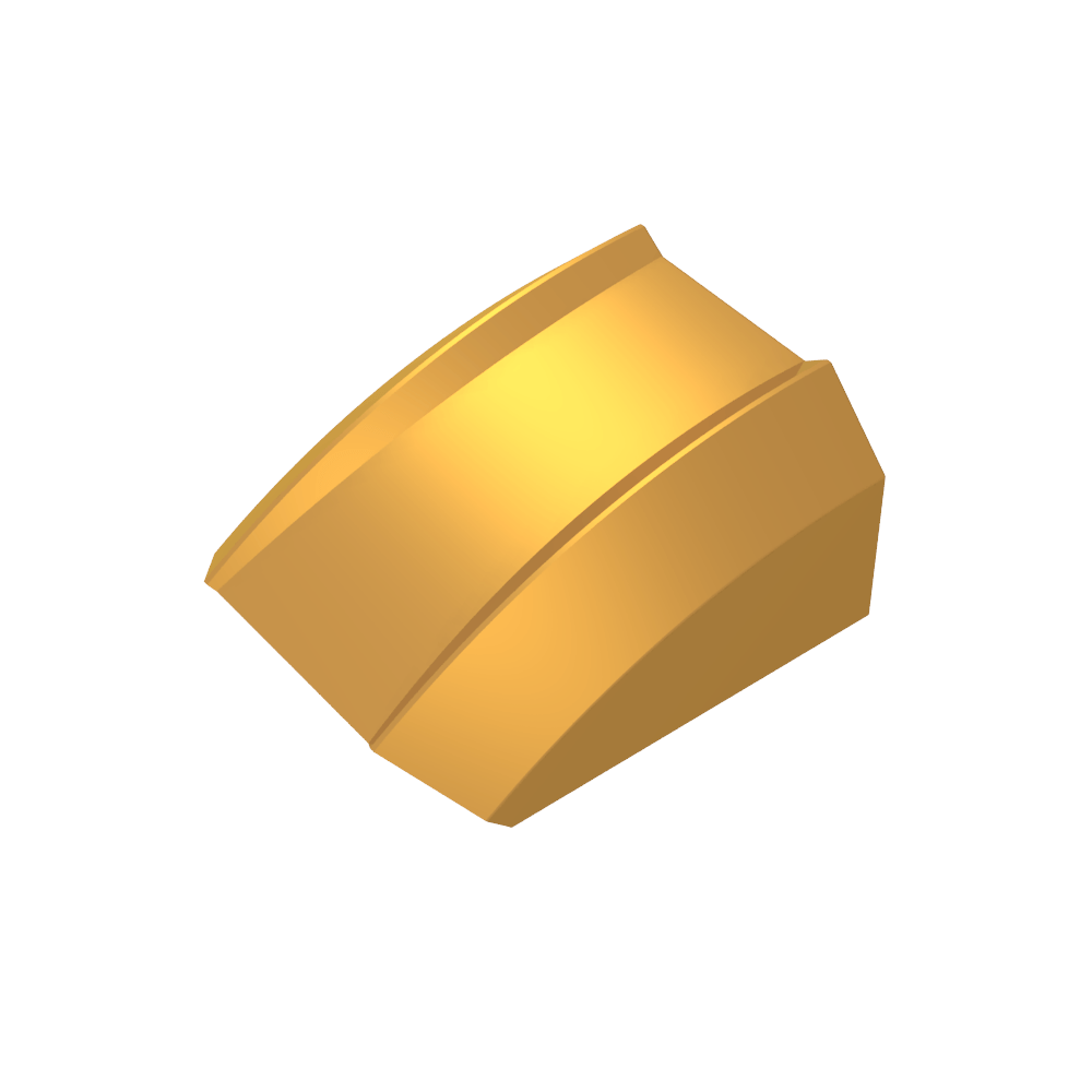 Schrägstein gebogen 2 x 2 mit Lippe, ohne Noppen - MyGobricks