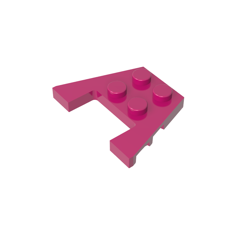 Keilplatte 3 x 4 mit Bolzenkerben - MyGobricks