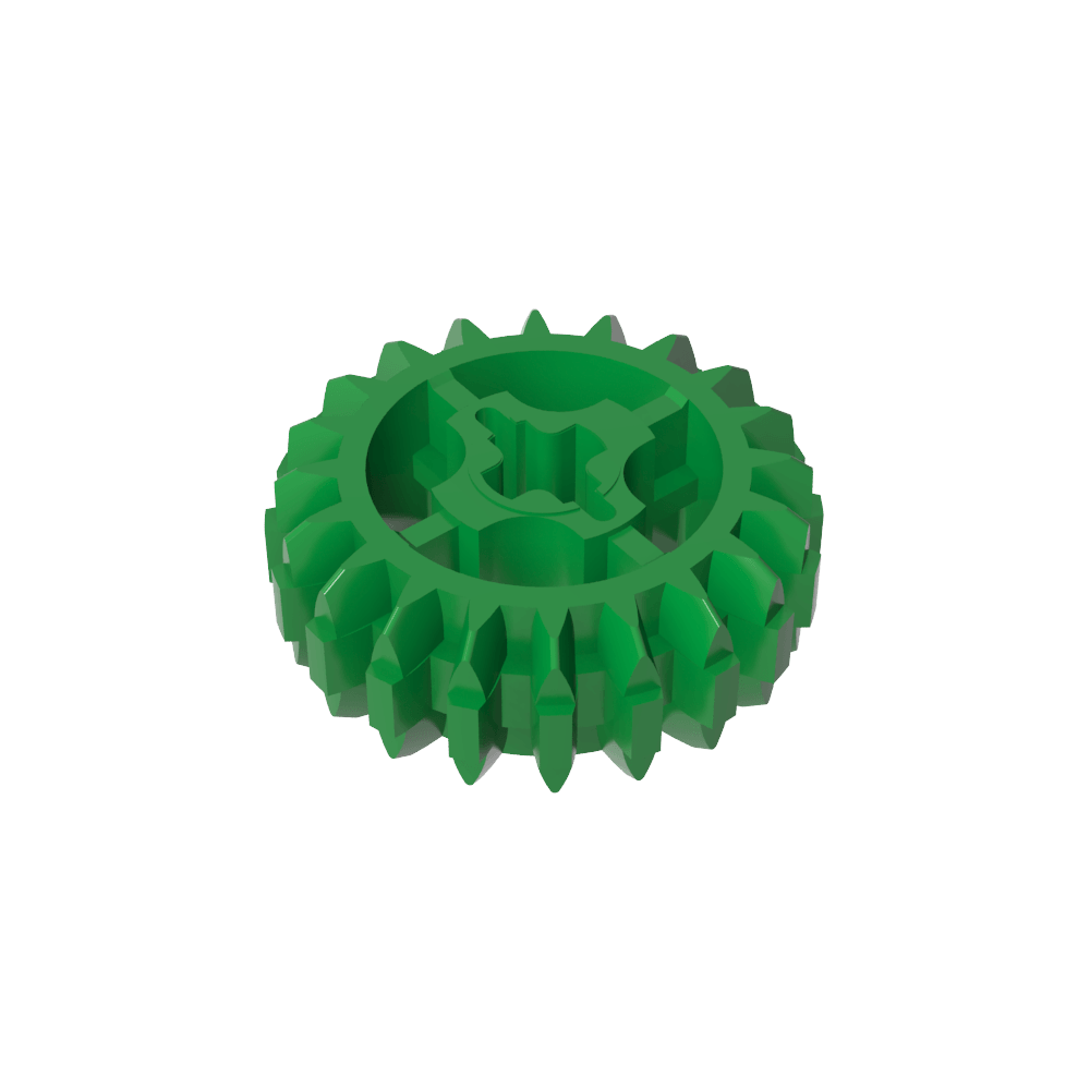 Technic Zahnrad 20 Zähne Doppelkegel mit Achsloch Typ 1 [+ Öffnung]-MyGobricks