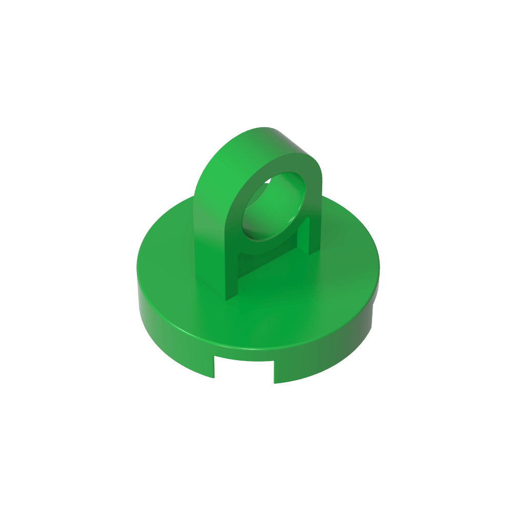 Runde Fliese 2 x 2 - Dünner Hebering - MyGobricks