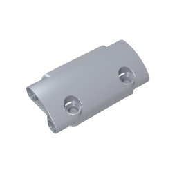 Technic Panel gebogen 7 x 3 mit 2 Stiftlöchern durch die Paneloberfläche