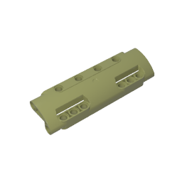 Technic Panel gebogen 11 x 3 mit 10 Stiftlöchern durch die Paneloberfläche - MyGobricks