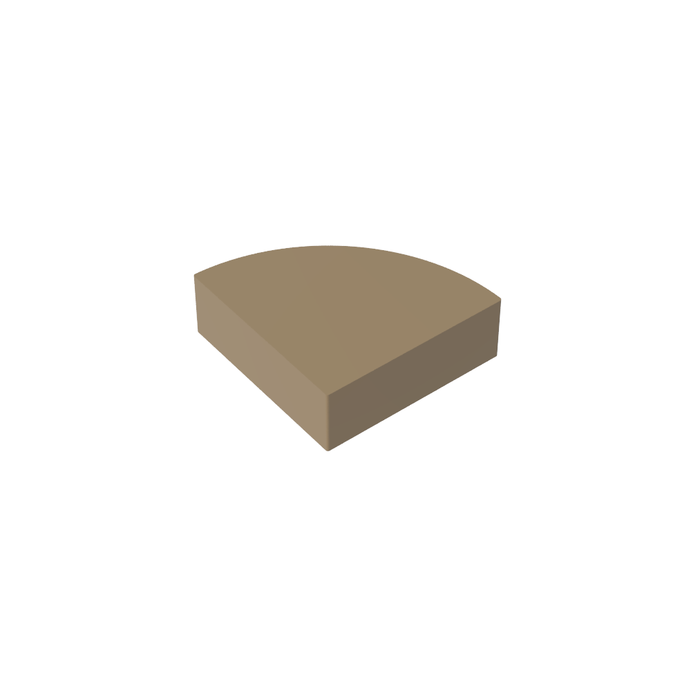 Fliese rund 1 x 1 Viertel