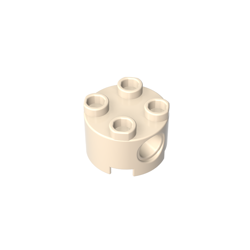 2x2 zylindrischer Stein mit Bolzenloch