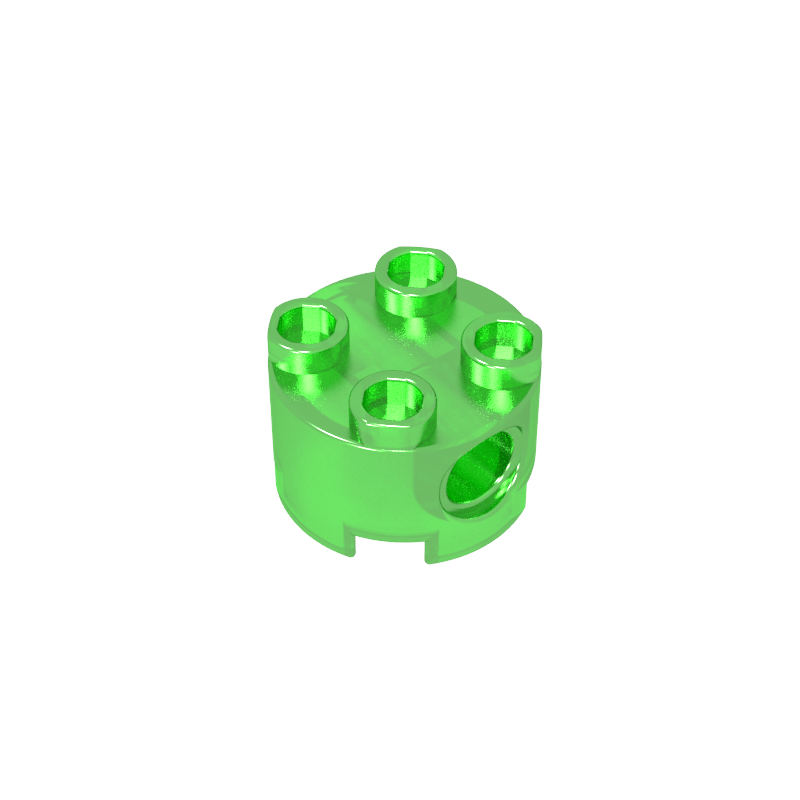 2x2 zylindrischer Stein mit Bolzenloch