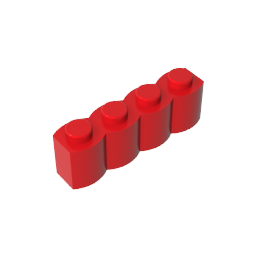 Ziegel Spezial 1 x 4 Palisade [auch bekannt als Baumstamm]
