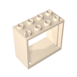 Fenster 2 x 4 x 3 Rahmen mit Hohlbolzen